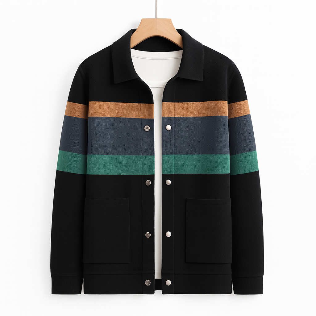 RIVIERA Striped Knit Jacket