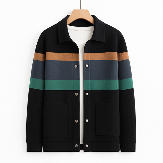 RIVIERA Striped Knit Jacket