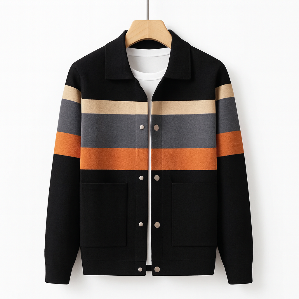 RIVIERA Striped Knit Jacket