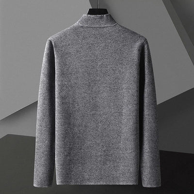 Men’s Autumn Winter Knitted Stand Collar Cardigan