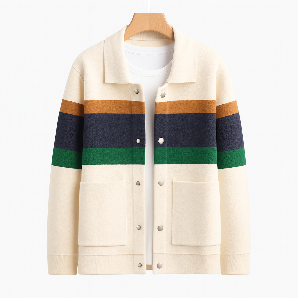 RIVIERA Striped Knit Jacket