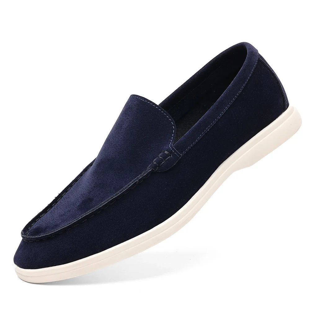Classic Moccasins Dress Shoes Men Suede Leather Shoes For Men Loafers Formal Wedding Party Shoes Sapato Social Flats Size 39-49