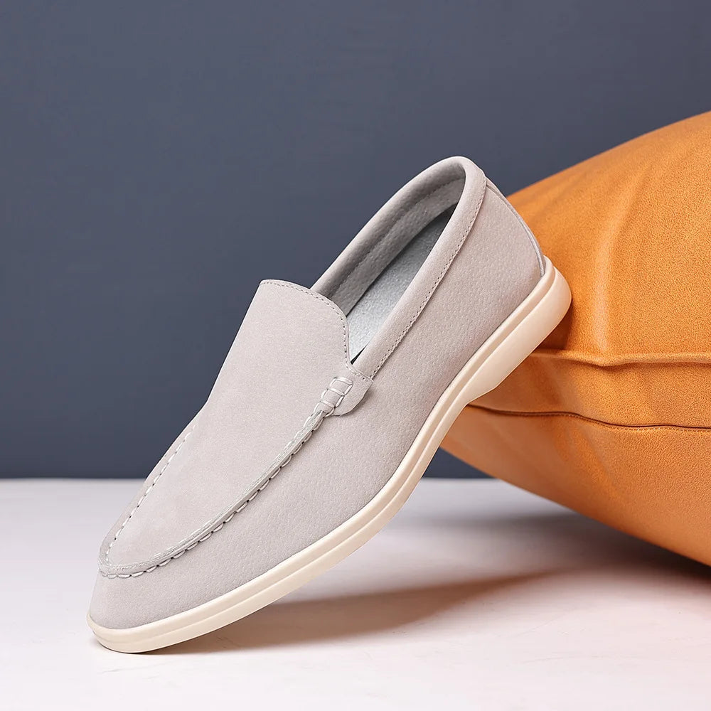 Classic Moccasins Dress Shoes Men Suede Leather Shoes For Men Loafers Formal Wedding Party Shoes Sapato Social Flats Size 39-49