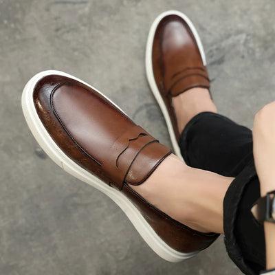 New Luxury Men's Slip On Penny Loafter Leisure Leather Shoes Male Comfortable Sneakers Tenis Masculino Zapatos Hombre