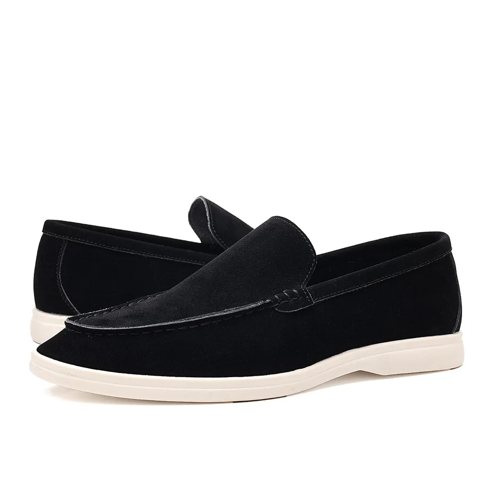 Classic Moccasins Dress Shoes Men Suede Leather Shoes For Men Loafers Formal Wedding Party Shoes Sapato Social Flats Size 39-49
