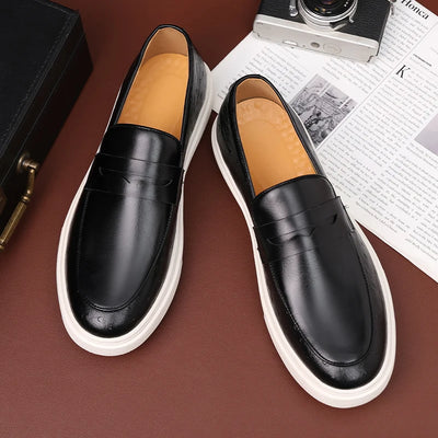New Luxury Men's Slip On Penny Loafter Leisure Leather Shoes Male Comfortable Sneakers Tenis Masculino Zapatos Hombre