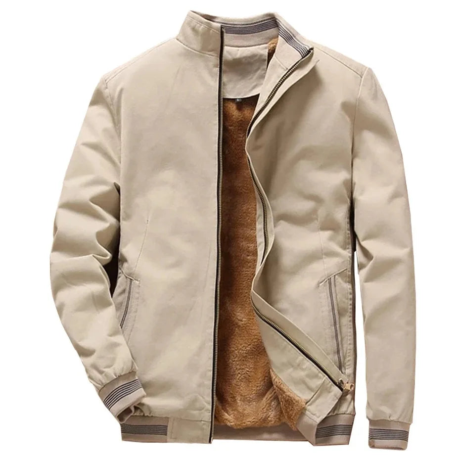 Men’s Autumn Winter Knitted Stripe Jacket