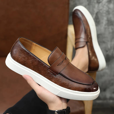 New Luxury Men's Slip On Penny Loafter Leisure Leather Shoes Male Comfortable Sneakers Tenis Masculino Zapatos Hombre