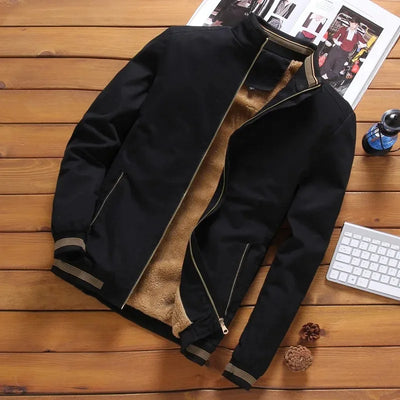 Men’s Autumn Winter Knitted Stripe Jacket