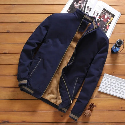 Men’s Autumn Winter Knitted Stripe Jacket