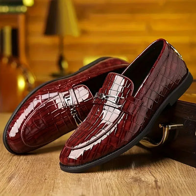 Luxury Brand Designer New Men White Grey Blue Metal Button Flats Shoes Moccasins Wedding Prom Homecoming Loafers Zapatos Hombre