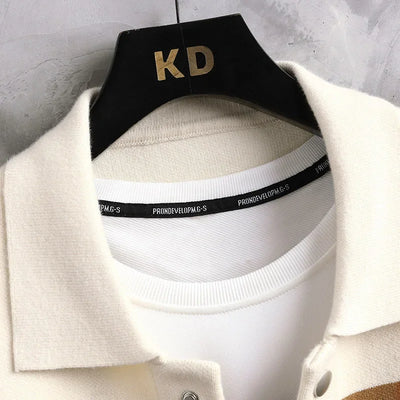 Men’s Autumn Winter Knitted Stripe Cardigan
