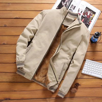 Men’s Autumn Winter Knitted Stripe Jacket